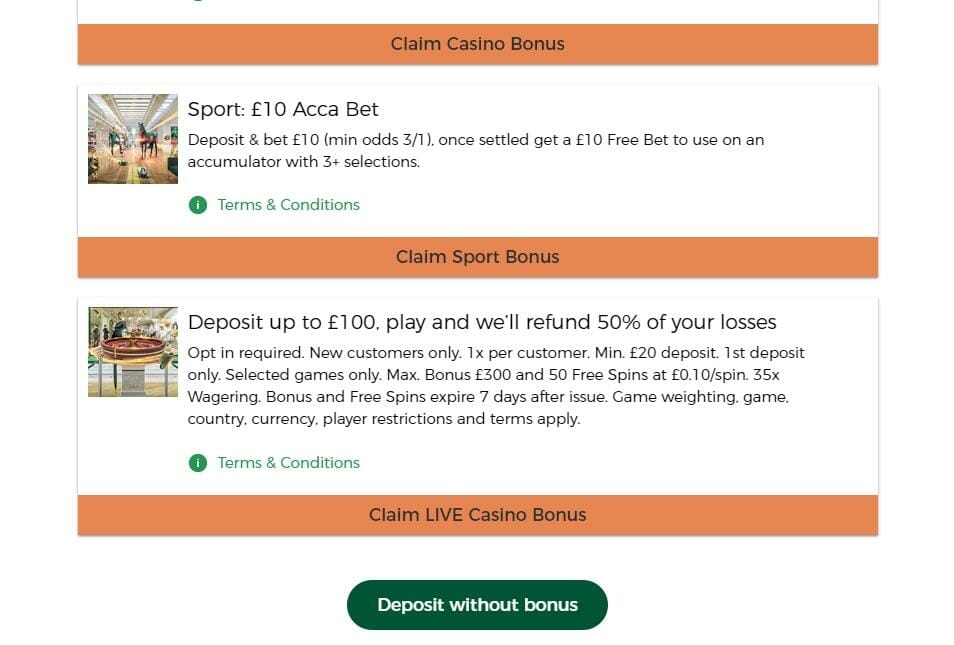 Claim Casino Bonus options on Mr Green 