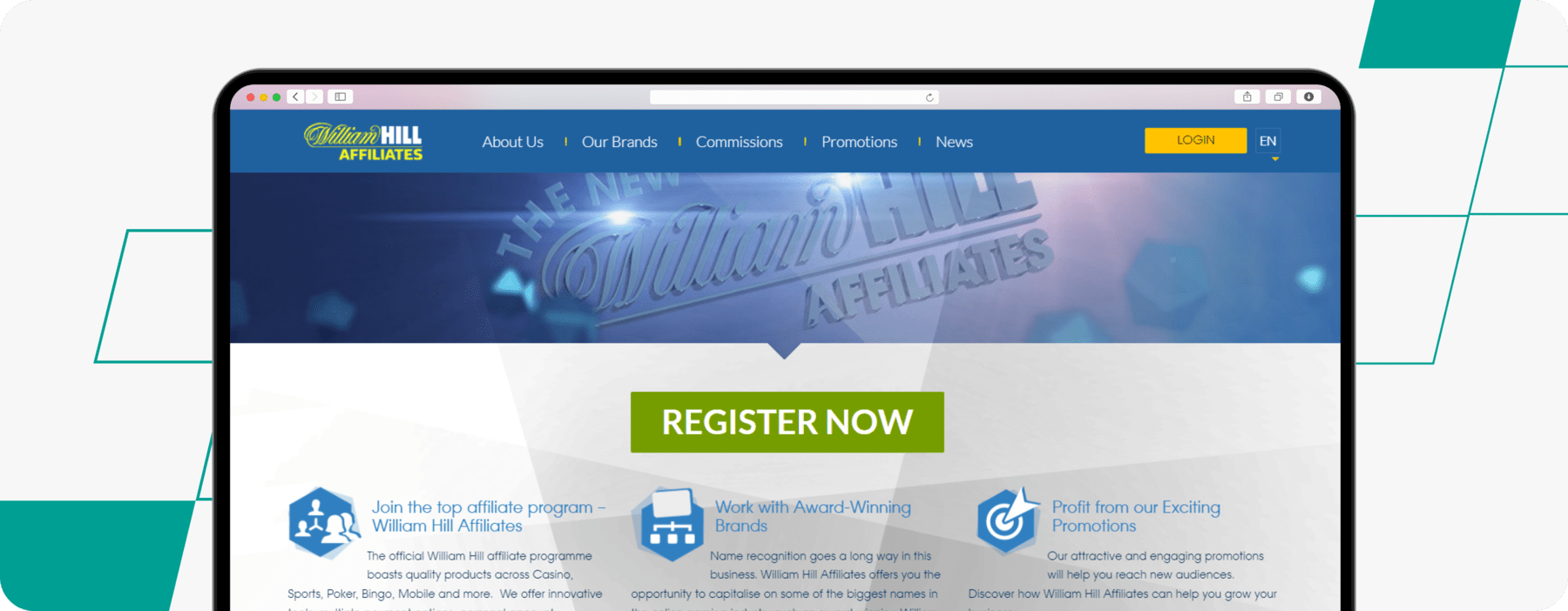 william hill affiliate program screenshot