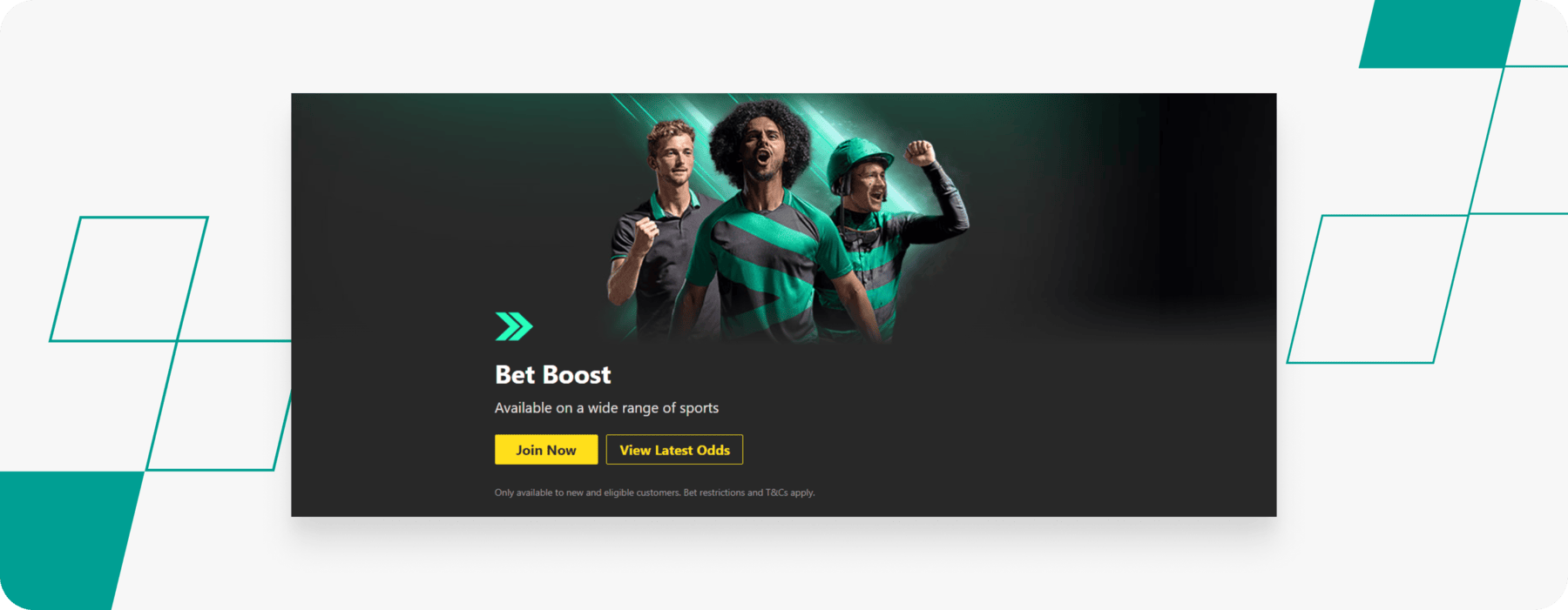 screenshot of bet365 bet boost offer