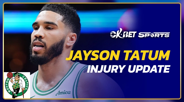 jayson tatum man lying down on floor with ankle injury